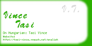 vince tasi business card